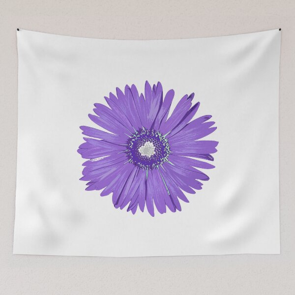 Item preview, Purple And White Daisy Flower Botanical Floral Pop Art designed and sold by Sharon Cummings Art.