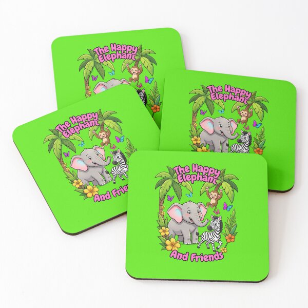Item preview, **The Happy Elephant and Friends – Cute Jungle Animal Adventure Design* designed and sold by CallisC-Arts.