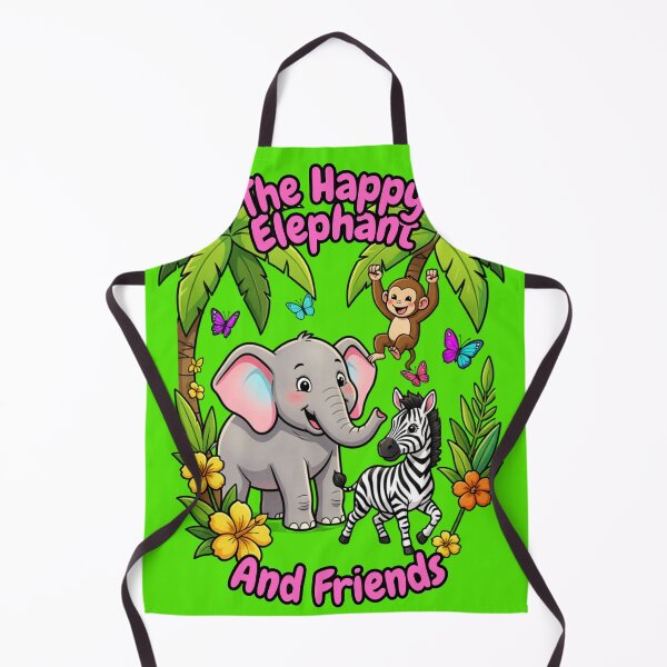Item preview, **The Happy Elephant and Friends – Cute Jungle Animal Adventure Design* designed and sold by CallisC-Arts.
