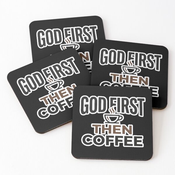 Item preview, Funny Faith & Coffee Shirt – God First Then Coffee Design designed and sold by ArtsBorn2Create.