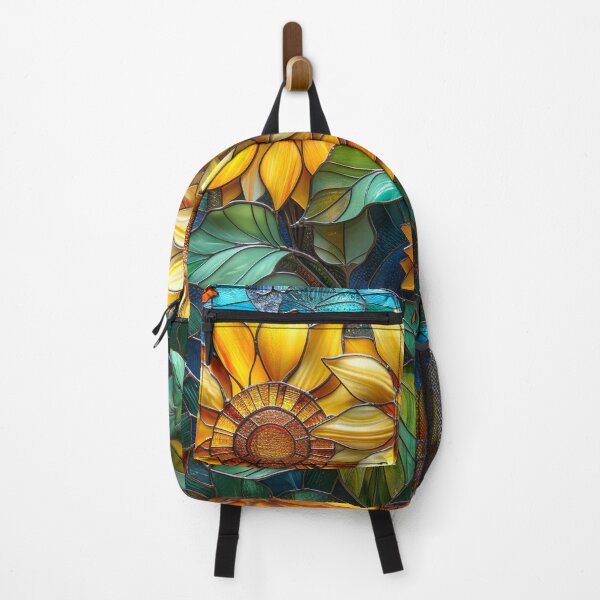 Item preview, Sunflower Stained Glass Floral Design – Cottagecore Aesthetic designed and sold by MargaretWiktor.