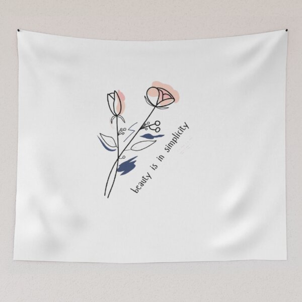 Item preview, Beauty Is In Simplicity Rose Line Art Tee | Minimalist Floral Quote | Gift for Her designed and sold by SOLIORA  ATELIER.