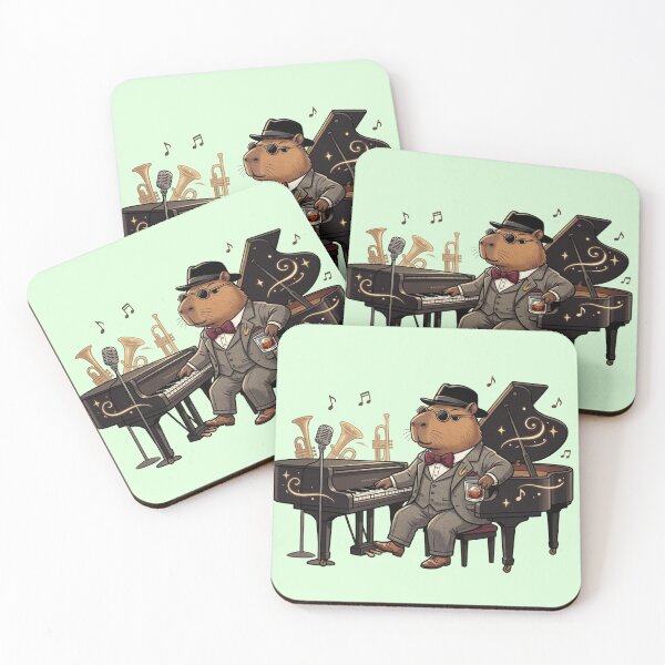 Item preview, The Smooth Jazz Capybara Pianist designed and sold by sanorastyle.