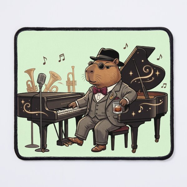 Item preview, The Smooth Jazz Capybara Pianist designed and sold by sanorastyle.