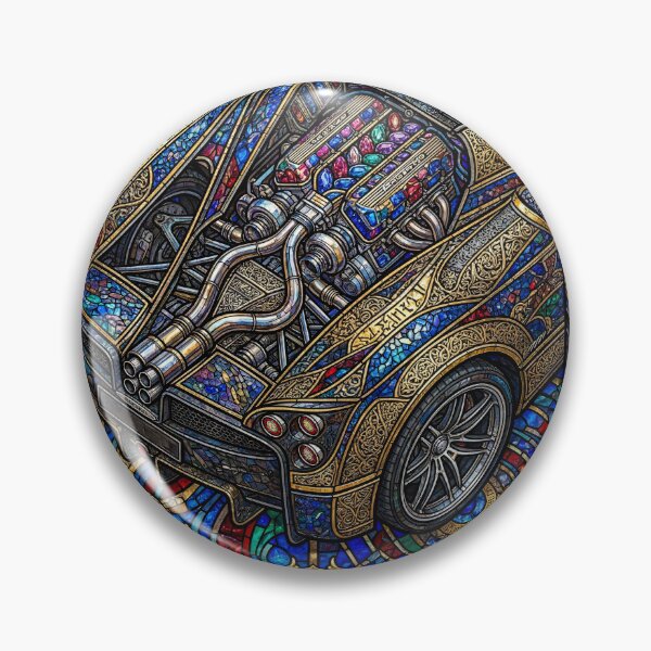 Item preview, Mythical Mosaic Artwork Featuring Intricate V12 Supercar designed and sold by RevUpDesign.