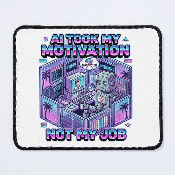 Item preview, AI Took My Motivation Not My Job – Funny Tech Office Meme designed and sold by Dada-arts.