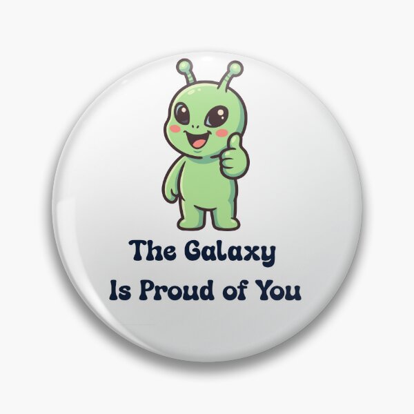 Item preview, The Galaxy Is Proud of You – Wholesome Alien Thumbs Up White designed and sold by GaMaDesing.