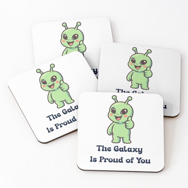 Item preview, The Galaxy Is Proud of You – Wholesome Alien Thumbs Up White designed and sold by GaMaDesing.