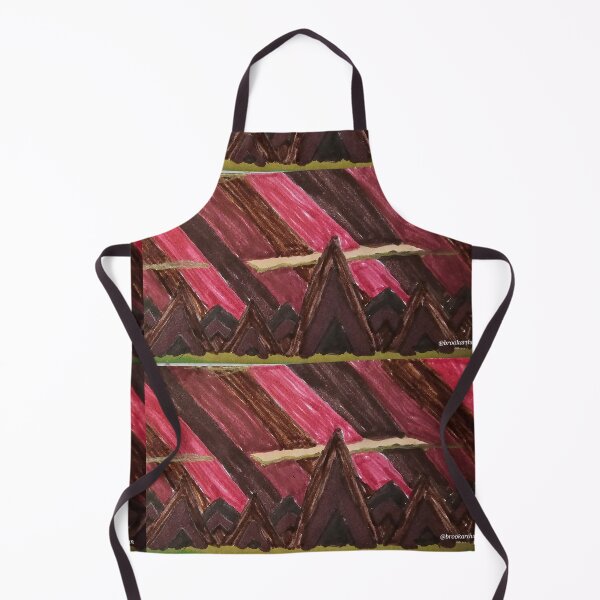 Item preview, Abstract mountain skyline scene "wood" browns designed and sold by DancingCreek.