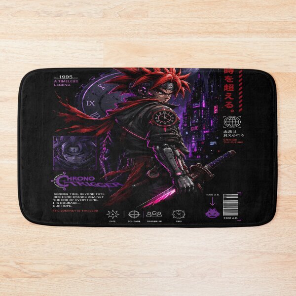 Item preview, Chrono trigger- neon future hero synthwave -cyberpunk aesthetic design designed and sold by Trinidesigns123.