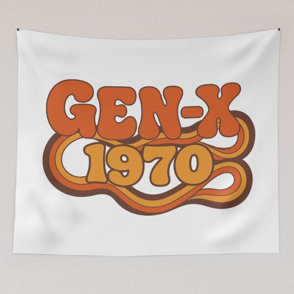 Item preview, Gen X 1970 – Retro Groovy Vintage Birthday Typography designed and sold by digital.stickerperso.com.