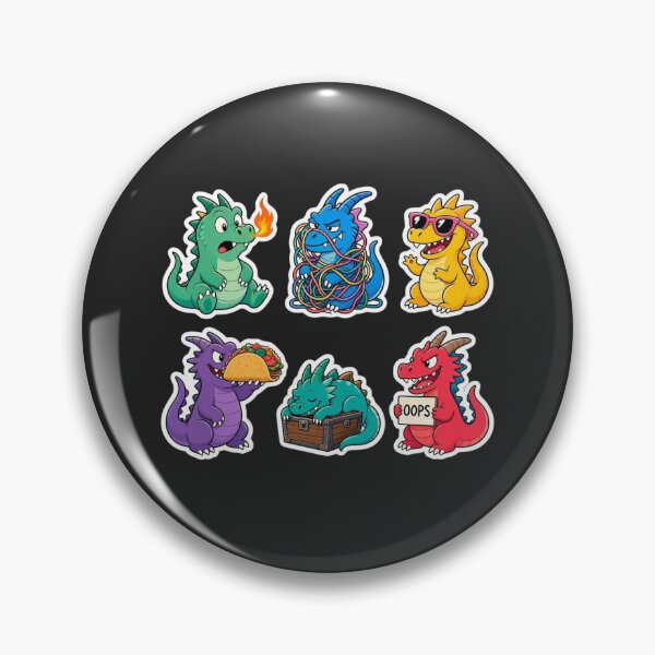 Item preview, Funny Dragon Squad: Quirky Cartoon Monster Sticker Pack & Humorous Fantasy Art designed and sold by Yasmine Mohammed.