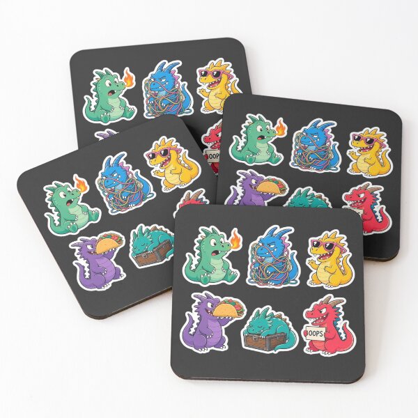Item preview, Funny Dragon Squad: Quirky Cartoon Monster Sticker Pack & Humorous Fantasy Art designed and sold by Yasmine Mohammed.