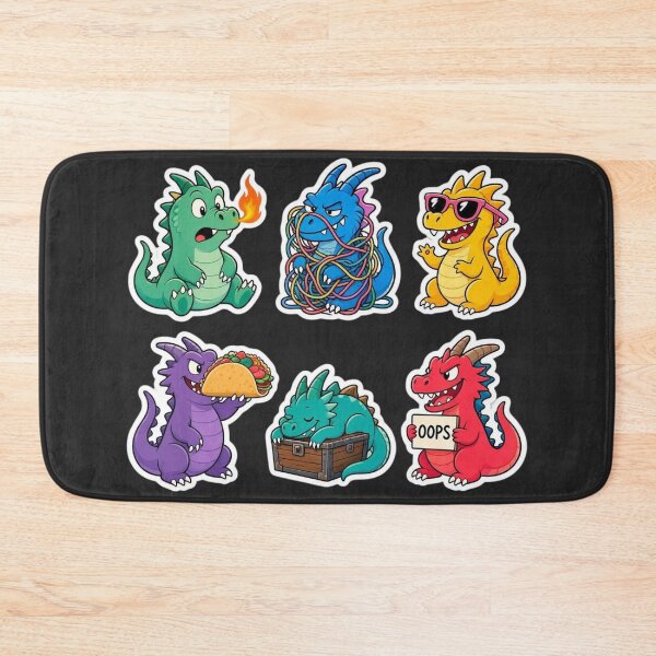 Item preview, Funny Dragon Squad: Quirky Cartoon Monster Sticker Pack & Humorous Fantasy Art designed and sold by Yasmine Mohammed.