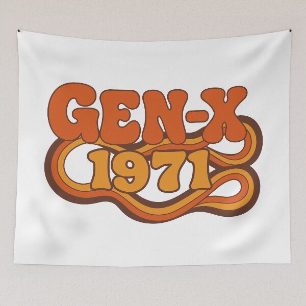 Item preview, Gen X 1971 – Retro Groovy Vintage Birthday Typography designed and sold by digital.stickerperso.com.