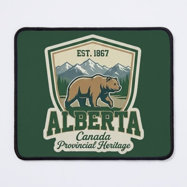 Item preview, Alberta Canada Provincial Heritage - Vintage Academic Grizzly Crest designed and sold by The True American.