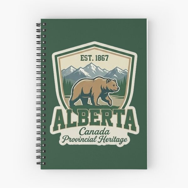 Item preview, Alberta Canada Provincial Heritage - Vintage Academic Grizzly Crest designed and sold by The True American.