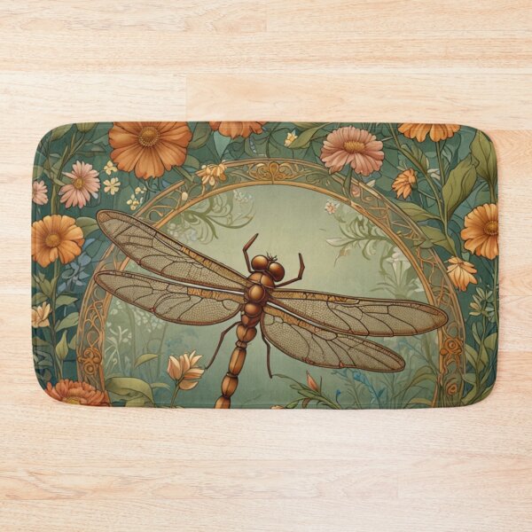 Item preview, Elegant Dragonfly art boho Summer floral  designed and sold by hollycooper.