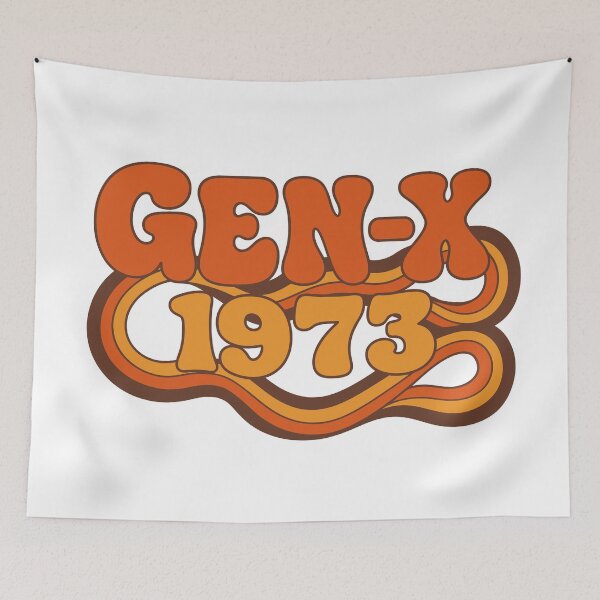 Item preview, Gen X 1973 – Retro Groovy Vintage Birthday Typography designed and sold by digital.stickerperso.com.