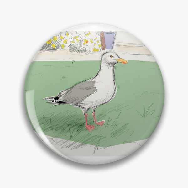 Item preview, Pet seagull. We love seagulls. Sketch. Watercolour designed and sold by KALEIDOSCOPE UK.