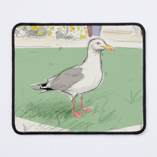 Item preview, Pet seagull. We love seagulls. Sketch. Watercolour designed and sold by KALEIDOSCOPE UK.
