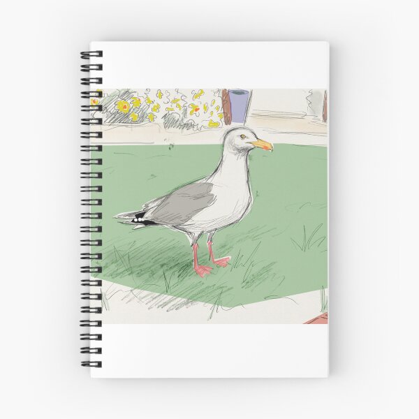 Item preview, Pet seagull. We love seagulls. Sketch. Watercolour designed and sold by KALEIDOSCOPE UK.