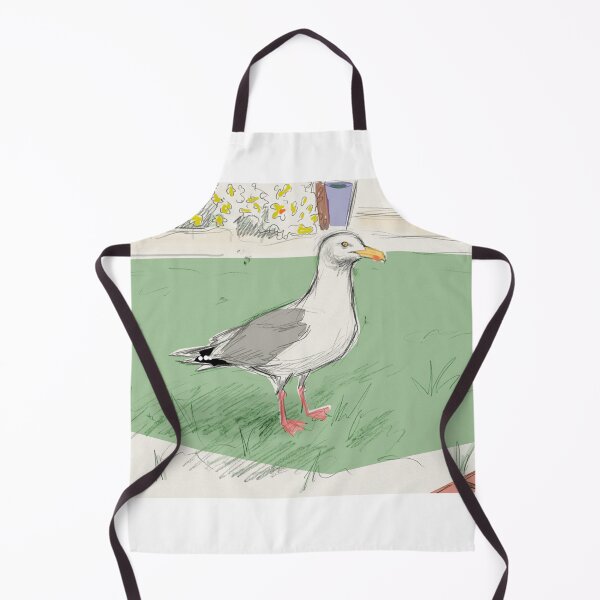 Item preview, Pet seagull. We love seagulls. Sketch. Watercolour designed and sold by KALEIDOSCOPE UK.