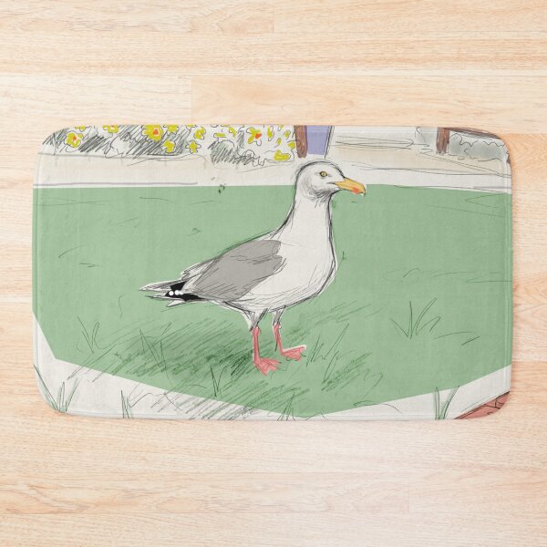 Item preview, Pet seagull. We love seagulls. Sketch. Watercolour designed and sold by KALEIDOSCOPE UK.