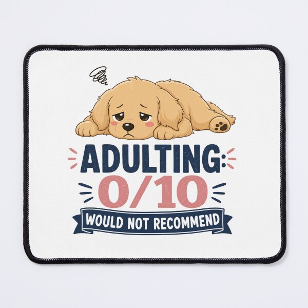 Item preview, Adulting 0 Stars Would Not Recommend Cute Golden Retriever designed and sold by Ashley critters.