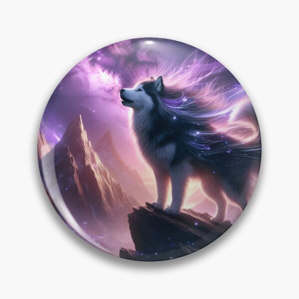 Item preview, Cosmic wolf and trails of light - Celestial magic designed and sold by davidromapixel.