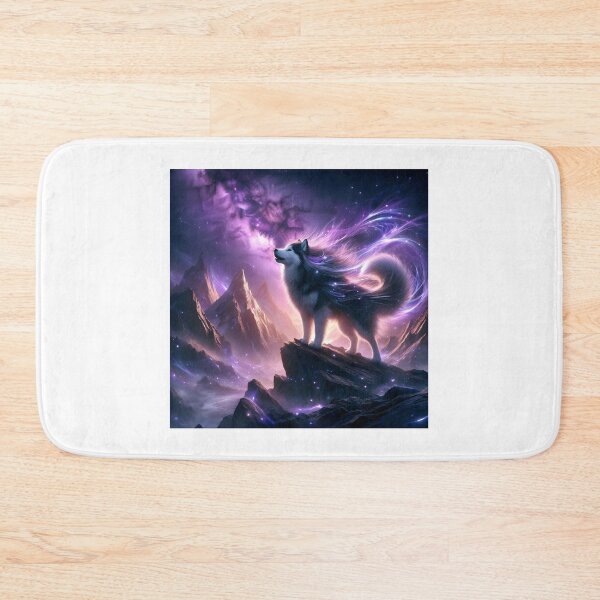 Item preview, Cosmic wolf and trails of light - Celestial magic designed and sold by davidromapixel.