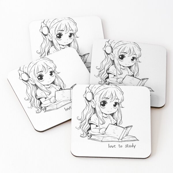Item preview, Love To Study Chibi Girl Shirt | Kawaii Student Bookworm Tee | Gift for Student Girl designed and sold by SOLIORA  ATELIER.