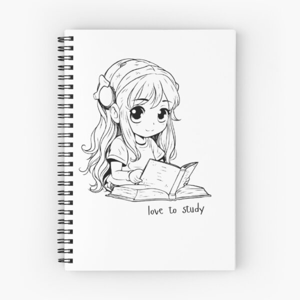 Item preview, Love To Study Chibi Girl Shirt | Kawaii Student Bookworm Tee | Gift for Student Girl designed and sold by SOLIORA  ATELIER.