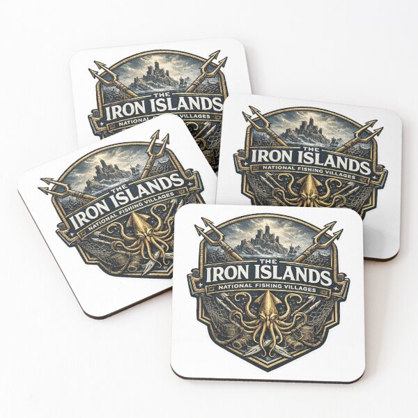 Item preview, The Iron Islands National Fishing Villages Logo – Dark Fantasy Coastal Emblem Design designed and sold by GarnerSupplyCo.
