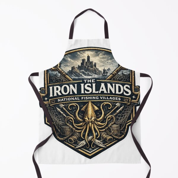 Item preview, The Iron Islands National Fishing Villages Logo – Dark Fantasy Coastal Emblem Design designed and sold by GarnerSupplyCo.