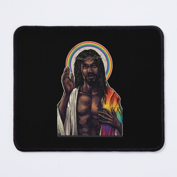 Item preview, Black Jesus Rainbow Pride Halo LGBTQ Spiritual Shirt designed and sold by What you are is Beautiful.