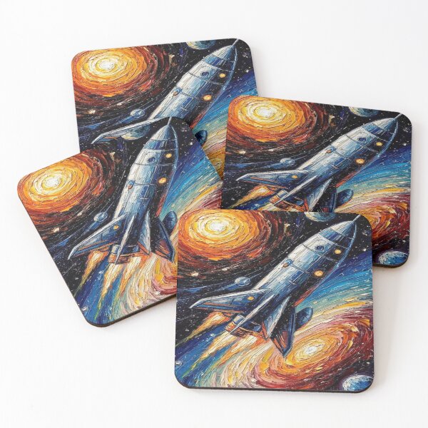 Item preview, Handmade colorful drawing of rocket  designed and sold by NivyasArtistry.