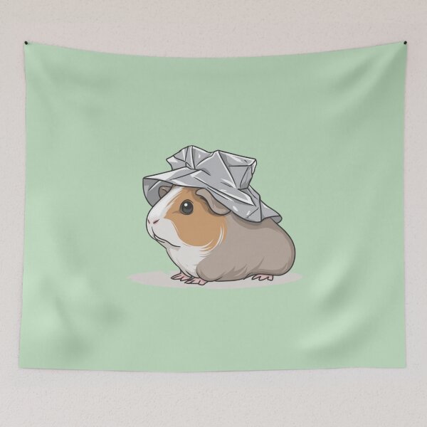 Item preview, Funny Guinea Pig Tin Foil Hat Conspiracy Theorist designed and sold by Cosmic Cactus.