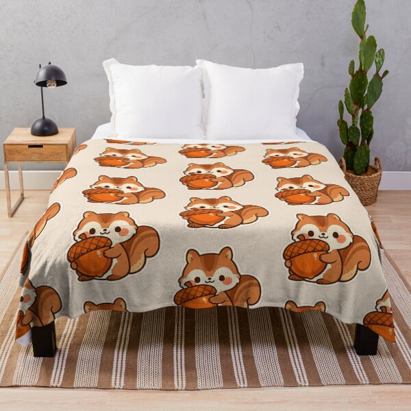 Item preview, Cozy Squirrel & Giant Acorn – Cute Autumn Kawaii Illustration designed and sold by Iras-Art-Corner.