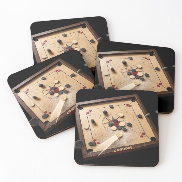 Item preview, Carrom Strike | Powder Shot Action | Desi Board Game | Vintage Table Art designed and sold by RAMHEARTS.