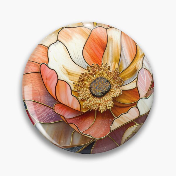 Item preview, Peonies Stained Glass Floral Art designed and sold by MargaretWiktor.