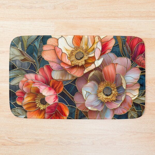Item preview, Peonies Stained Glass Floral Art designed and sold by MargaretWiktor.