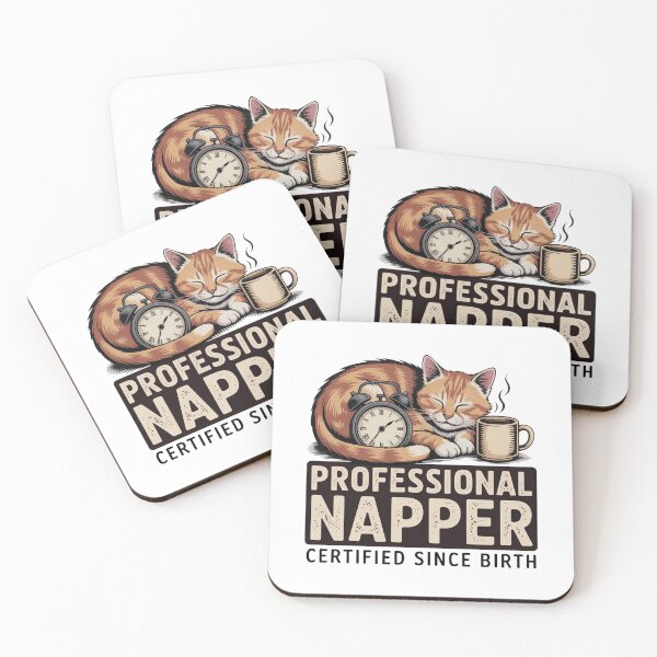 Item preview, Professional Napper Funny Cat Vintage Design designed and sold by wizooo411.