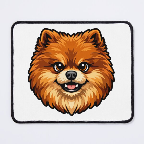 Item preview, Cute Brown Pomeranian Dog Face Illustration designed and sold by PixelsAndJoy.