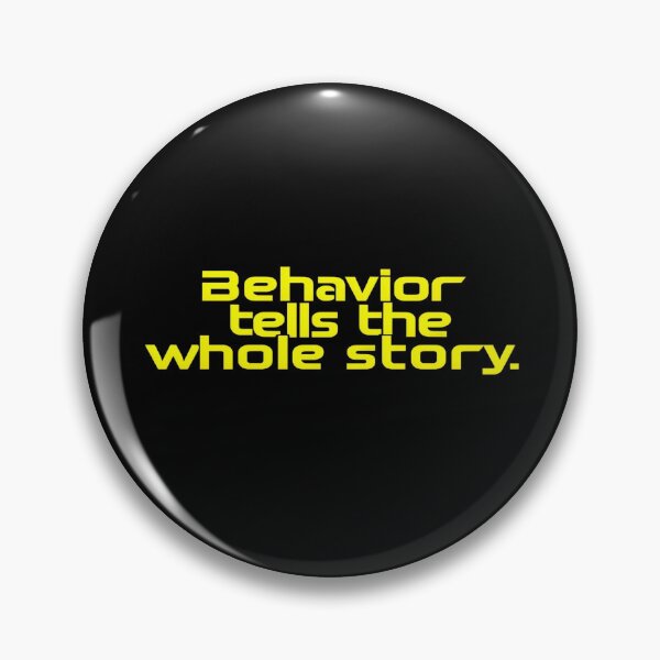 Item preview, Behavior Tells the Whole Story | Bold Yellow Motivational Quote in Modern Futuristic Typography designed and sold by Bright Nest Studio.