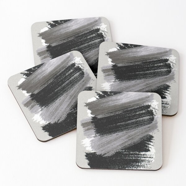 Item preview, Minimal Layered Ink Strokes in Black & Grey designed and sold by SlowRegardArt.