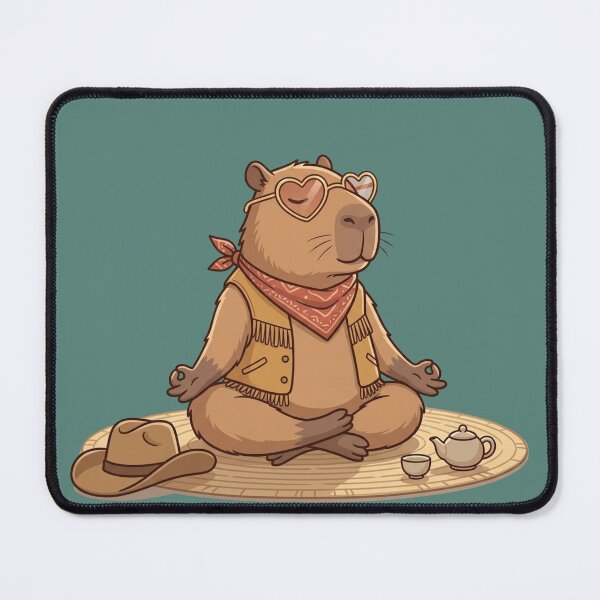 Item preview, The Zen Cowboy Capybara designed and sold by sanorastyle.