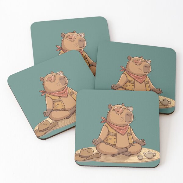 Item preview, The Zen Cowboy Capybara designed and sold by sanorastyle.