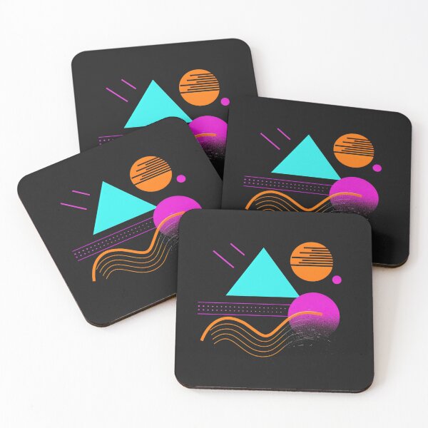 Item preview, Neon Memphis Geometry  Minimalist 90s Design Synthwave Art designed and sold by RetroWaveArtCo.