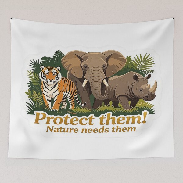 Item preview, Protect Wild Animals — Nature Can´t Survive Without Them! designed and sold by Magic Shop Arts.